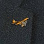Metal pin Lituanica orange design