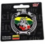 Metal fridge magnet Lithuania