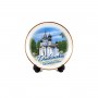 Porcelain plate with a magnet Druskininkai Orthodox church