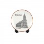 Porcelain plate with a magnet Kaunas city Hall