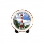 Porcelain plate with a magnet Nida lighthouse