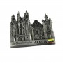 Metal fridge magnet St. Anne's church silver color