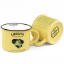 Small yellow mug Lithuania Vytis with the history of Lithuania described