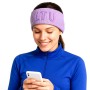 LTU Purple Winter Headband – Model Wearing