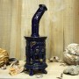 Handmade incense burner round stove cobalt blue color