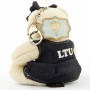 Back View White Lithuania Teddy Bear Denim Dress