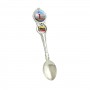 Metal spoon with flag Neringa lighthouse