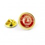 Close-up of BC Lietkabelis metal pin