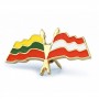 Badge with Lithuanian and Austrian flags