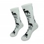 White women cotton socks with moose