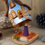 Handmade ceramic house incense burner