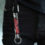 Long Lithuania keychain with carabiner on jeans