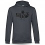 Gray unisex hoodie Lithuania - front view