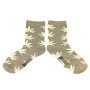 Women socks with mint color weed leaves