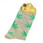 Gray socks for men's with weed leaves