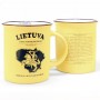Yellowish mug Lithuania Vytis