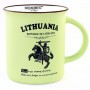 Green matt color Lithuania story mug