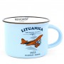 Small blue Lituanica mug with a brief history of flight