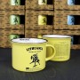 Lithuania small story mug, yellow color 