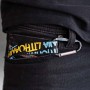 Black Lithuania keychain attached to jeans