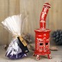 Handmade ceramic incense burner - red stove