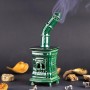 Green handmade stove incense burner