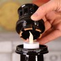 Handmade ceramic lighthouse tea-light candle holder