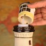 Ceramic handmade lighthouse candle holder