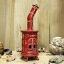 Handmade incense burner round stove red color