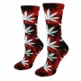 Red color women cotton weed socks