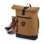 Brown roll-top backpack Lithuania Vytis