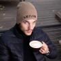 Beige autumn winter hat Lithuania