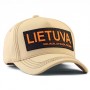 Beige - Colored Cap with Visor – 3D Embossed "LIETUVA" Lettering