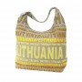 Light yellow canvas graphic bag Lithuania