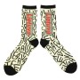 Men's cotton socks Lithuania white / black