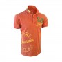 Red color cotton fabric polo t-shirts Lithuania