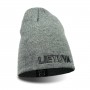 Gray short autumn winter hat Lithuania