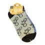 Two pairs men socks blue & gray with bicycles