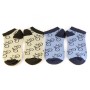 Two pairs men socks blue & gray with bicycles