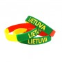Kids silicone bracelet Lithuania tricolor