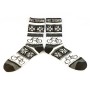 Black / White men's socks with bicycles