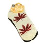 Two pairs men socks with weed leaf