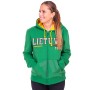 Green sweatshirt with zip Lithuania 1990