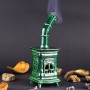 Green stove handmade incense burner