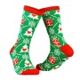 Green men's Christmas socks