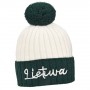 Winter hat Lithuania Green / White