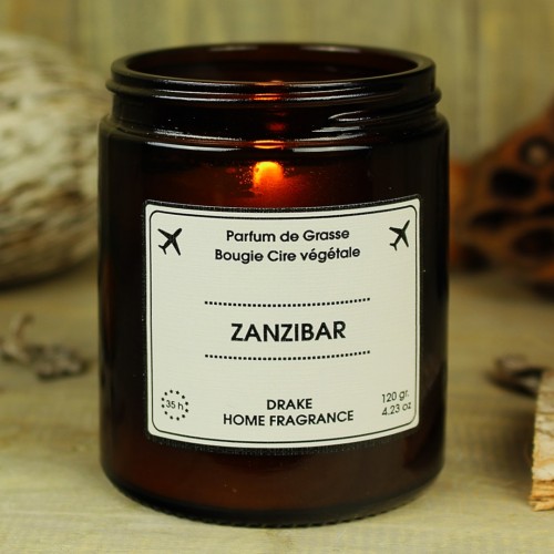 Natūralaus vaško aromatinė žvakė “ZANZIBAR“ 35 val.