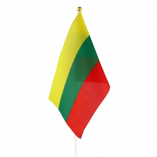 Rankinė Lietuvos vėliavėlė su plastikiniu koteliu
