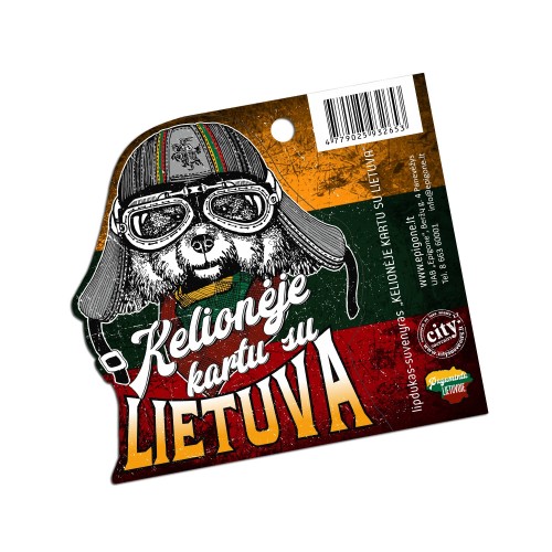 Lipdukas suvenyras "Kelionėje kartu su Lietuva"