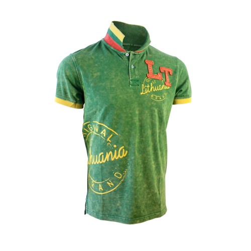 Polo marškinėliai žali "LT Style Lithuania" 